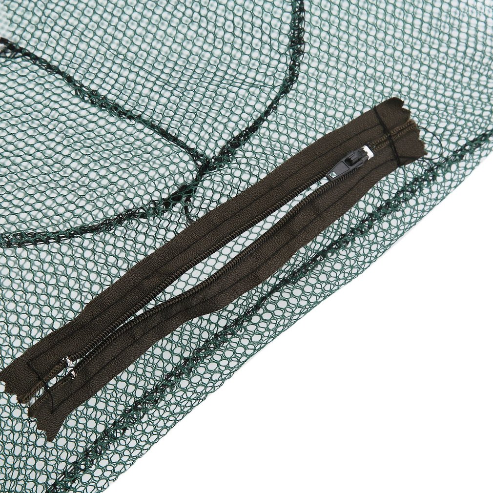 ZH701102 Foldable Fishing Bait Net Trap Cast Dip Cage Crab Fish Minnow Crawdad Shrimp Fishing Net - Green