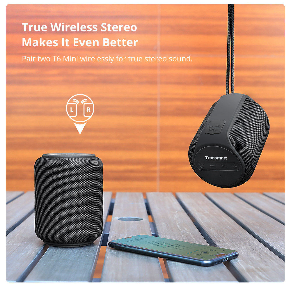 Tronsmart Element T6 Mini Bluetooth 5.0 Speaker - Black