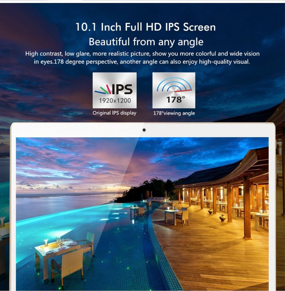 Binai Mini10 4G Tablet PC MTK Helio P23 Octa Core 10.1 Inch IPS 1920*1200 Dual SIM Dual Standby Android 9.0 3GB RAM 32GB ROM - Black