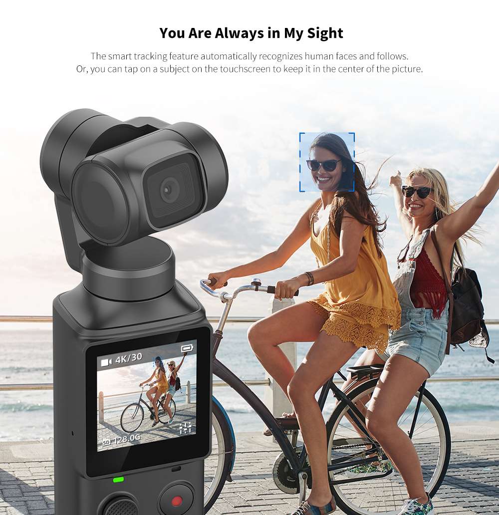 FIMI PALM Pocket 3-Axis UHD 4K 128 Degree Wide-angle Camera Gimbal Handheld Stabilizer Smart Track Mode Built-in WIFI Bluetooth