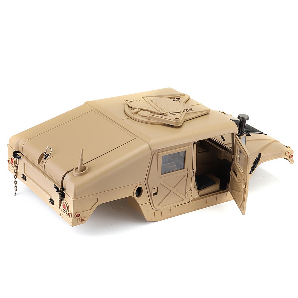HG P408 1/10 U.S.4X4 Military Vehicle Truck RC Car Spare Parts Body Shell With Decoration Part Sticker - Khaki
