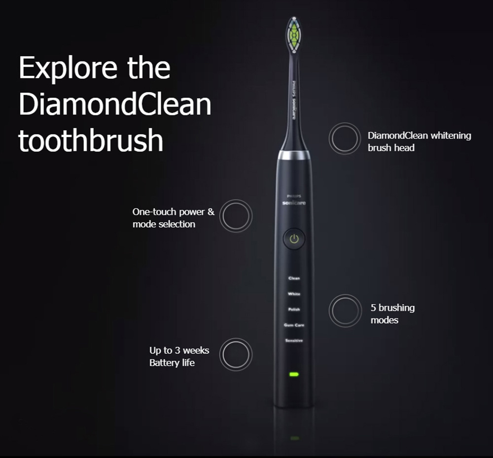 Philips Sonicare DiamondClean H9352/04 Sonic Electric Toothbrush 5 modes - Black