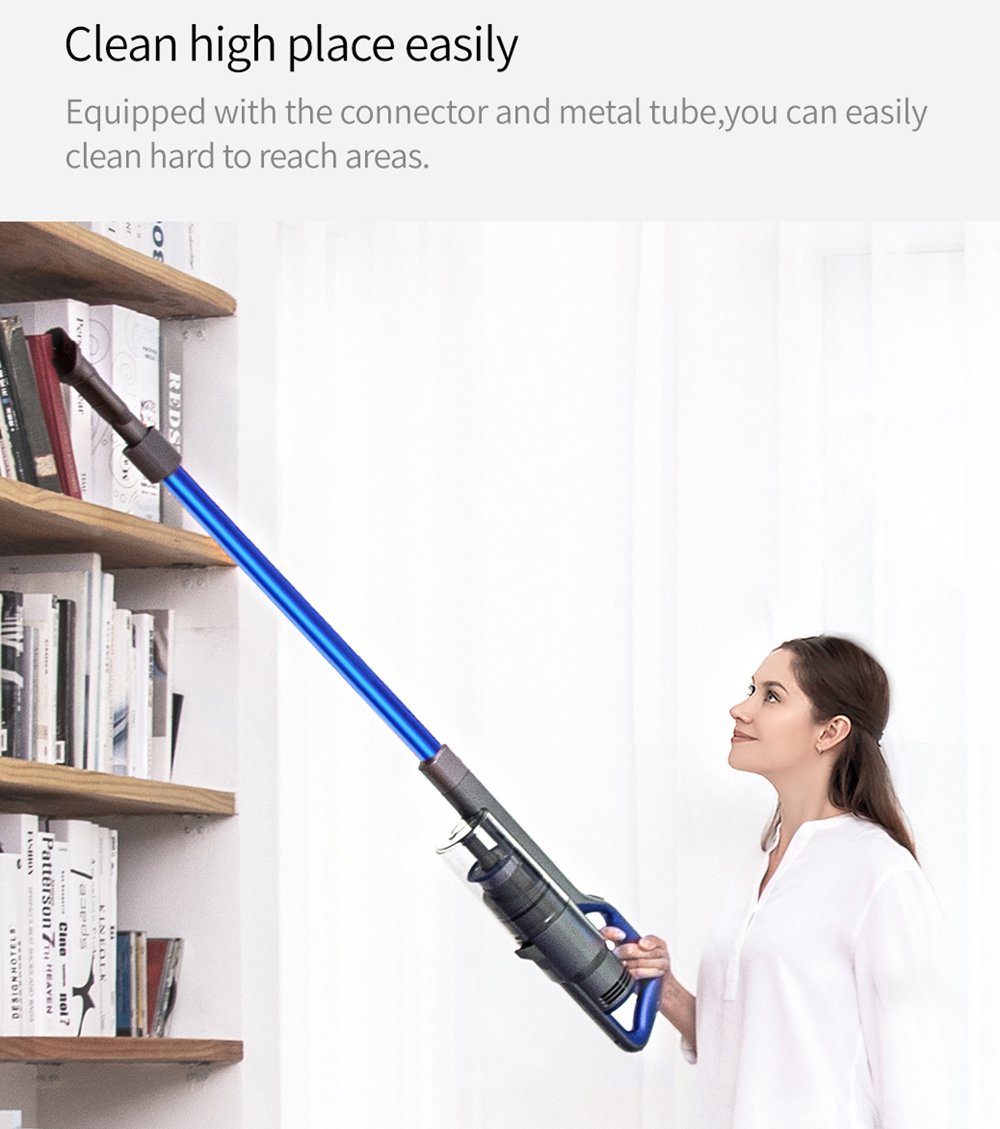 JIMMY JV63 Handheld Cordless Stick Vacuum Cleaner 130AW Suction Anti-winding Hair Mite 60 Min Runtime - Blue