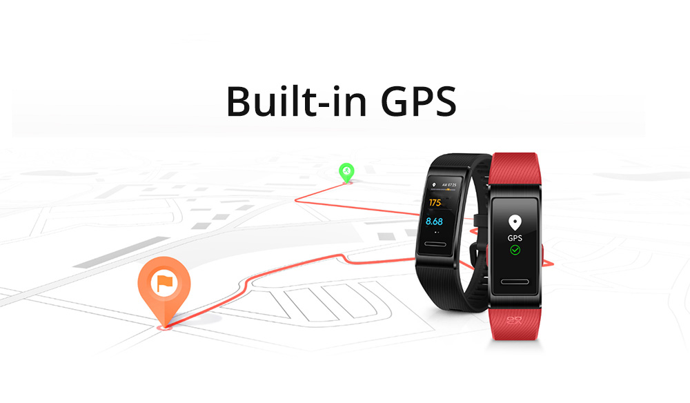 Huawei Band 4 Pro Smart Bracelet 0.95 Inch AMOLED Screen Built-in GPS Heart Rate Sleep Monitor 5ATM Waterproof - Blue