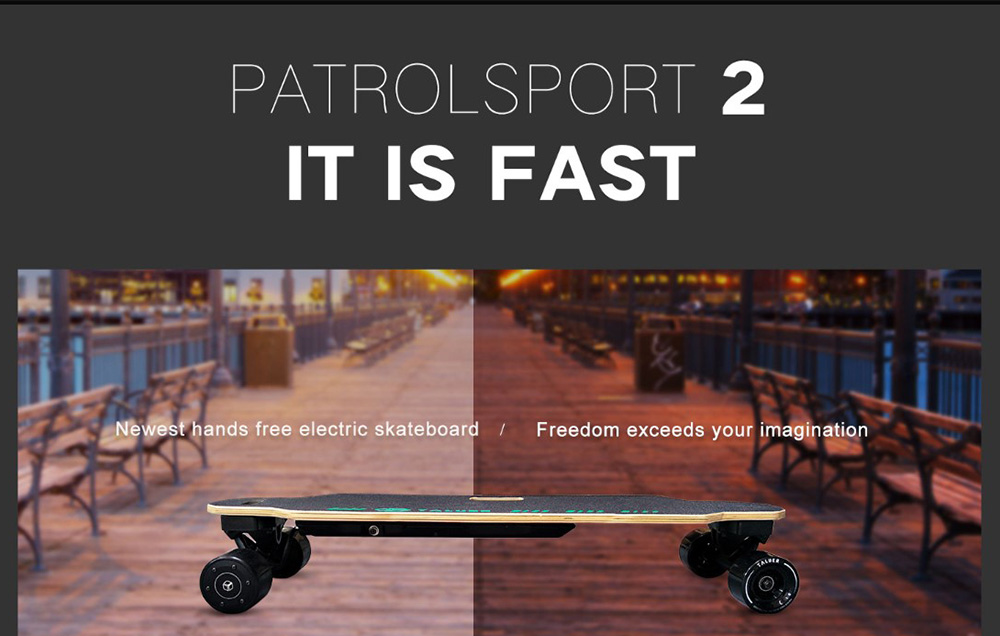 TALU T1003 Electric Skateboard 83mm Detachable Tires 360W Motor LG 155WH Battery Max 25km/h Speed Up To 20km Range APP Control For Adults - Black