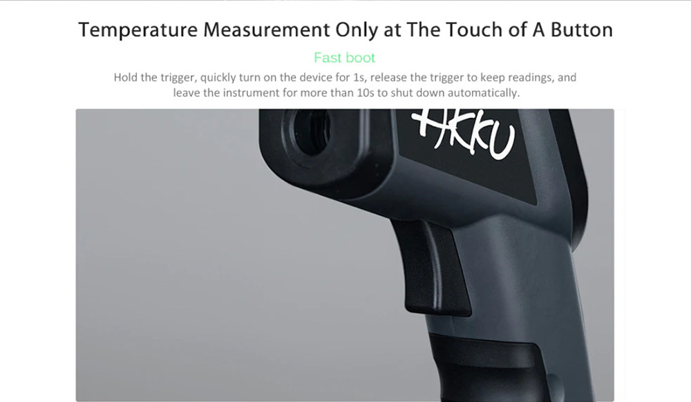 Xiaomi AKKU AK332 HD Non-contact Infrared Laser Thermometer Temperature Measuring Tool - Grey