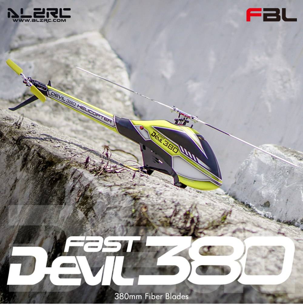 ALZRC 380mm Carbon Fiber Main Blades Propeller for Devil 380 FAST Helicopter HU 