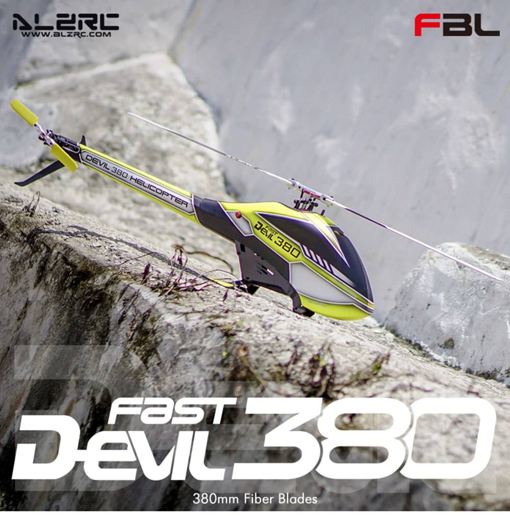 ALZRC Devil 380 FAST FBL 380mm Fiber Blades 6CH 3D Flying RC Helicopter Super Combo Version - Yellow