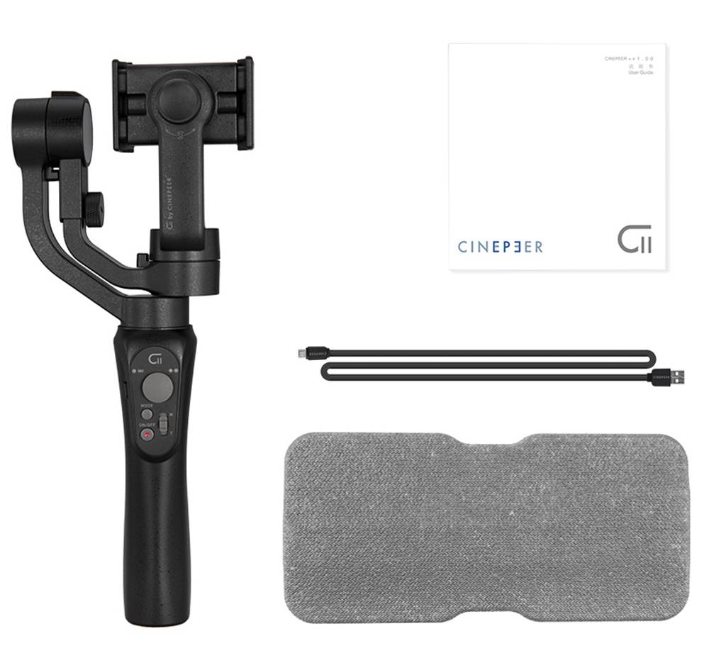 CINEPEER C11 Smartphone Action Camera 3Axis Vlog Handheld Stabilizer Gimbal With Dolly Zoom Panoranma Mode