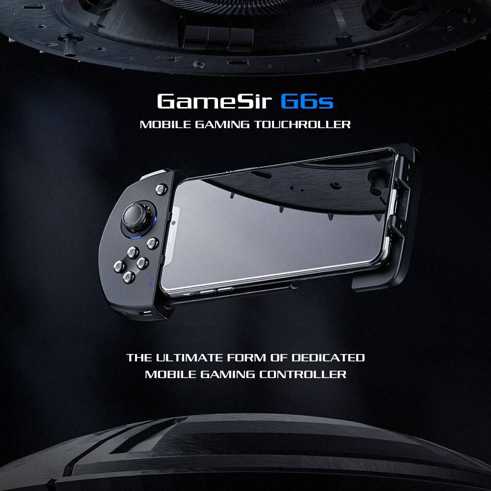 GameSir G6S Nordic 52832 Bluetooth 5.0 Gamepad G-Touch Tech 40 Hours Playtime for Below 6.57'' Android/IOS phone - Black