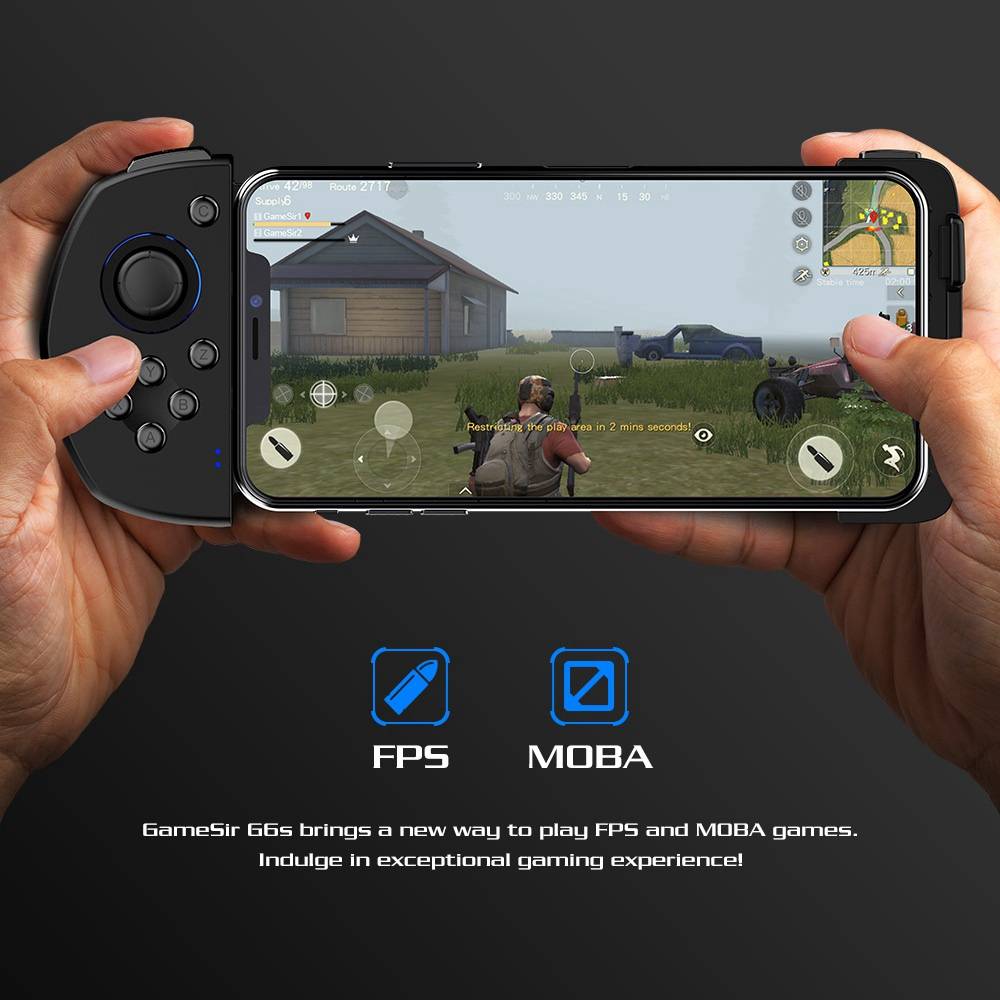 GameSir G6S Nordic 52832 Bluetooth 5.0 Gamepad G-Touch Tech 40 Hours Playtime for Below 6.57'' Android/IOS phone - Black