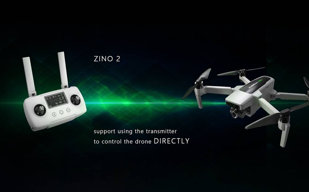 Hubsan ZINO 2 5G WIFI 6KM FPV 4K/60fps GPS Foldable RC Drone With 3Axis Detachable Gimbal 33mins Flying Time RTF Standard Version - White