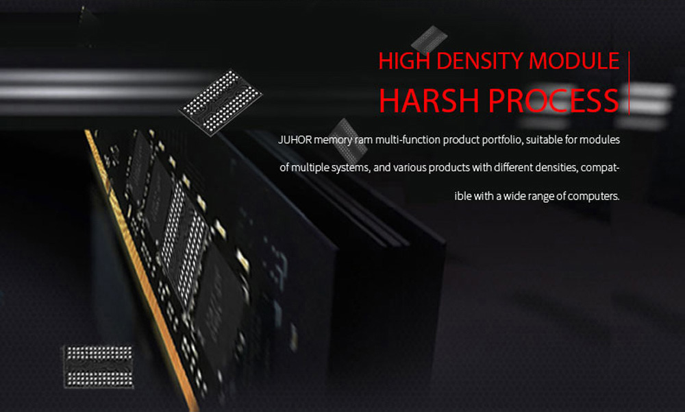 Juhor DDR4 4GB 2400Mhz 1.2V 288 Pin RAM Desktop Memory Module For PC Computer - Black