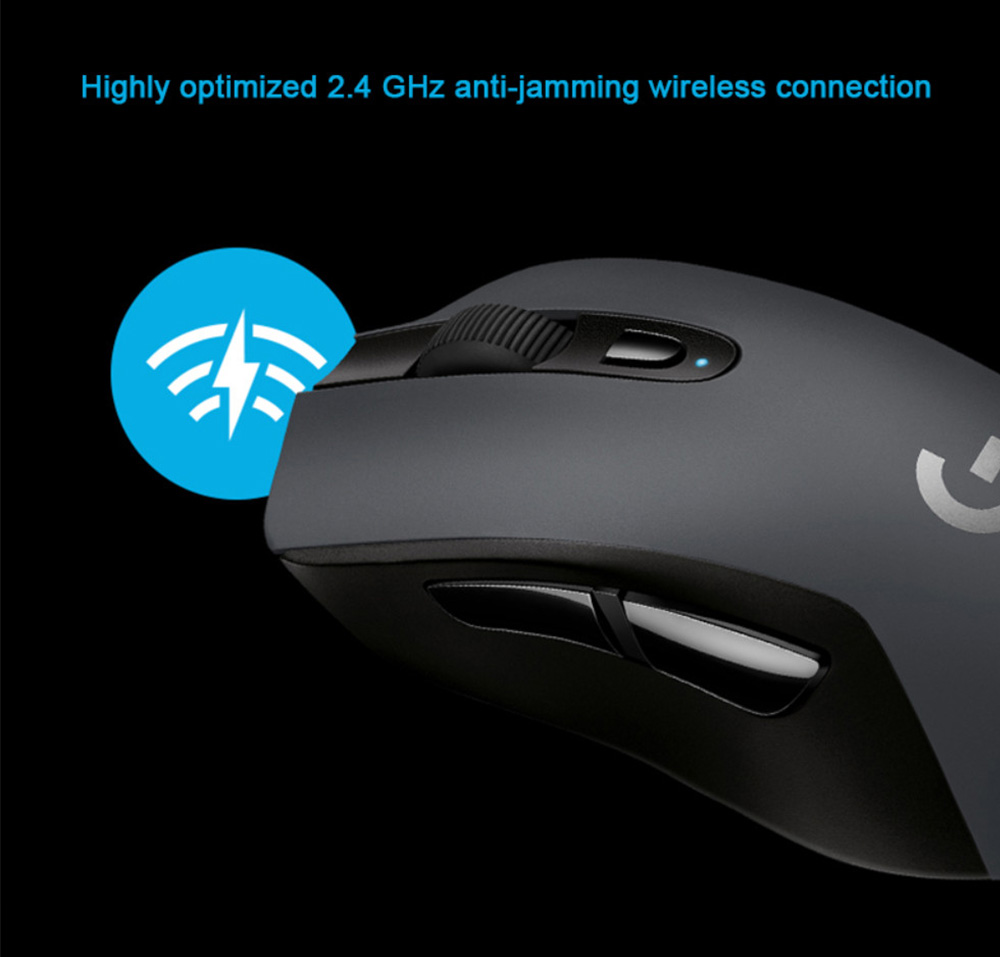 Logitech G603 Wireless Gaming Mouse RGB Backlight 12000 DPI Bluetooth Wireless Dual Modes Connection - Black