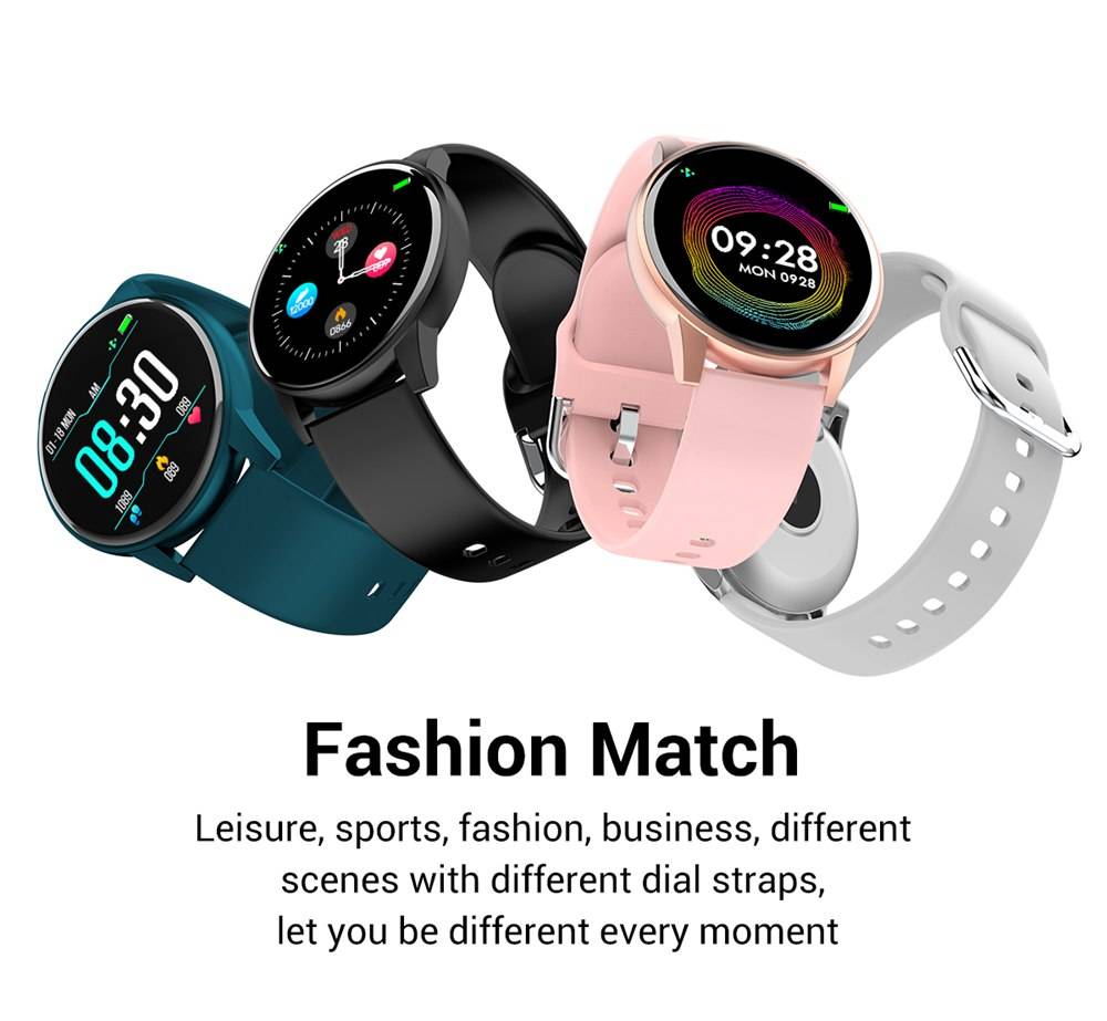 Model-zl01 SmartWatch 1.3 Inch IPS HD Screen IP67 Bluetooth 4.0 Heart Rate Blood Pressure Monitor - White