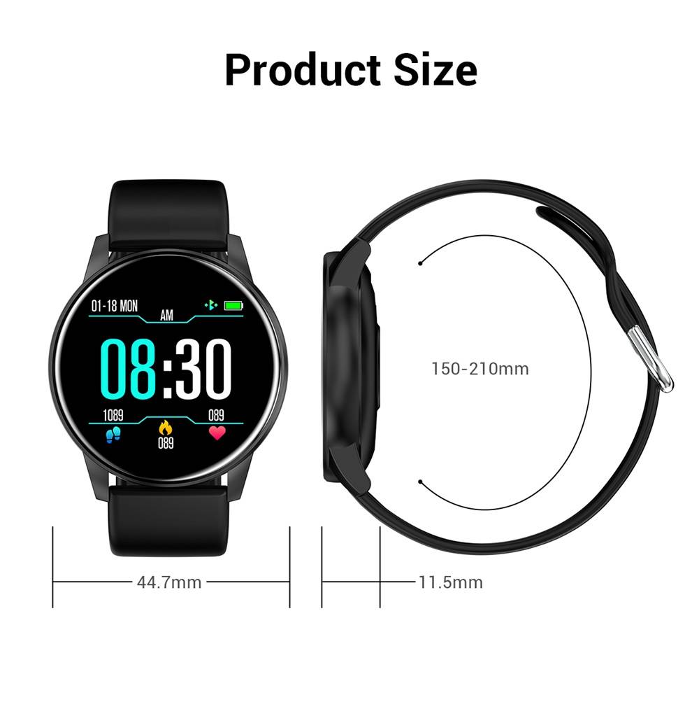 Model-zl01 SmartWatch 1.3 Inch IPS HD Screen IP67 Bluetooth 4.0 Heart Rate Blood Pressure Monitor - White