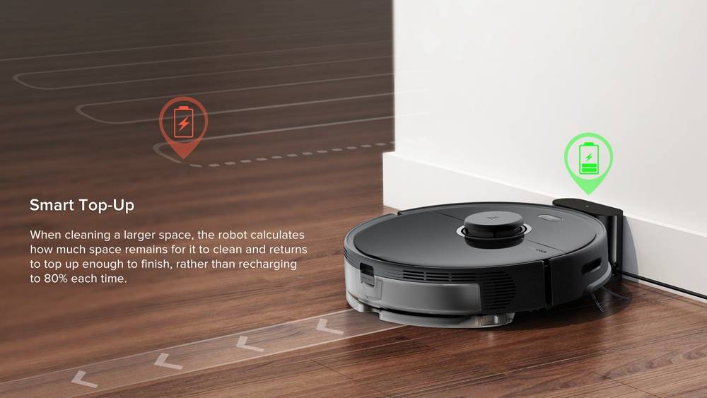 Roborock S5 Max Robot Vacuum Cleaner Virtual Wall Automatic Area Cleaning 2000pa Suction 2 in 1 Sweeping Mopping Function LDS Path Planning International Version - Black