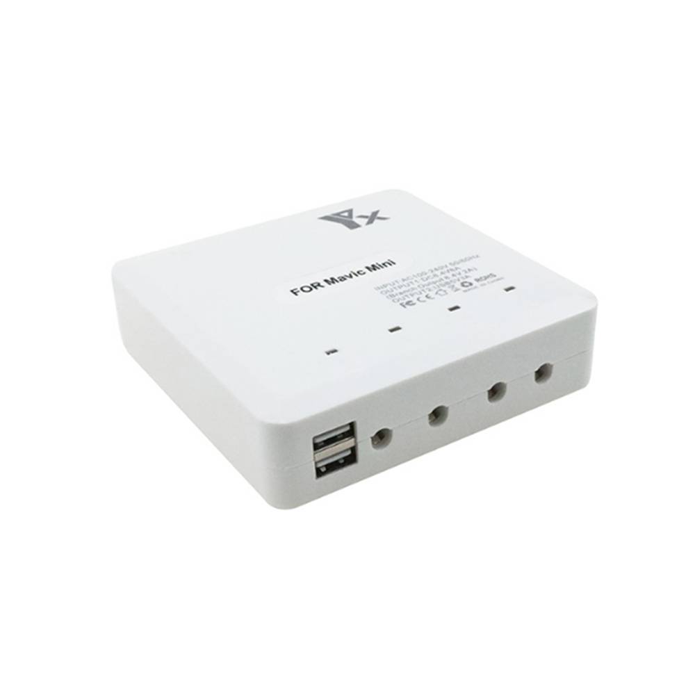 YX 6-in-1 Multi Charging Hub Intelligent Battery Remote Control Phone Charger For DJI Mavic MINI RC Drone EU Plug - White