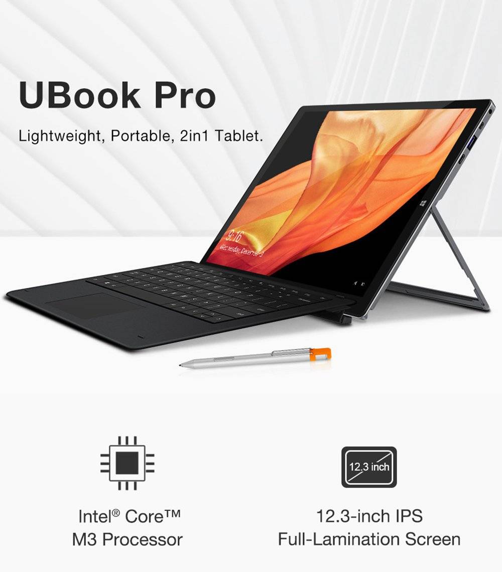 Chuwi Ubook Pro Intel Core M3 8100y 12 3 Inch 8gb 256gb Black