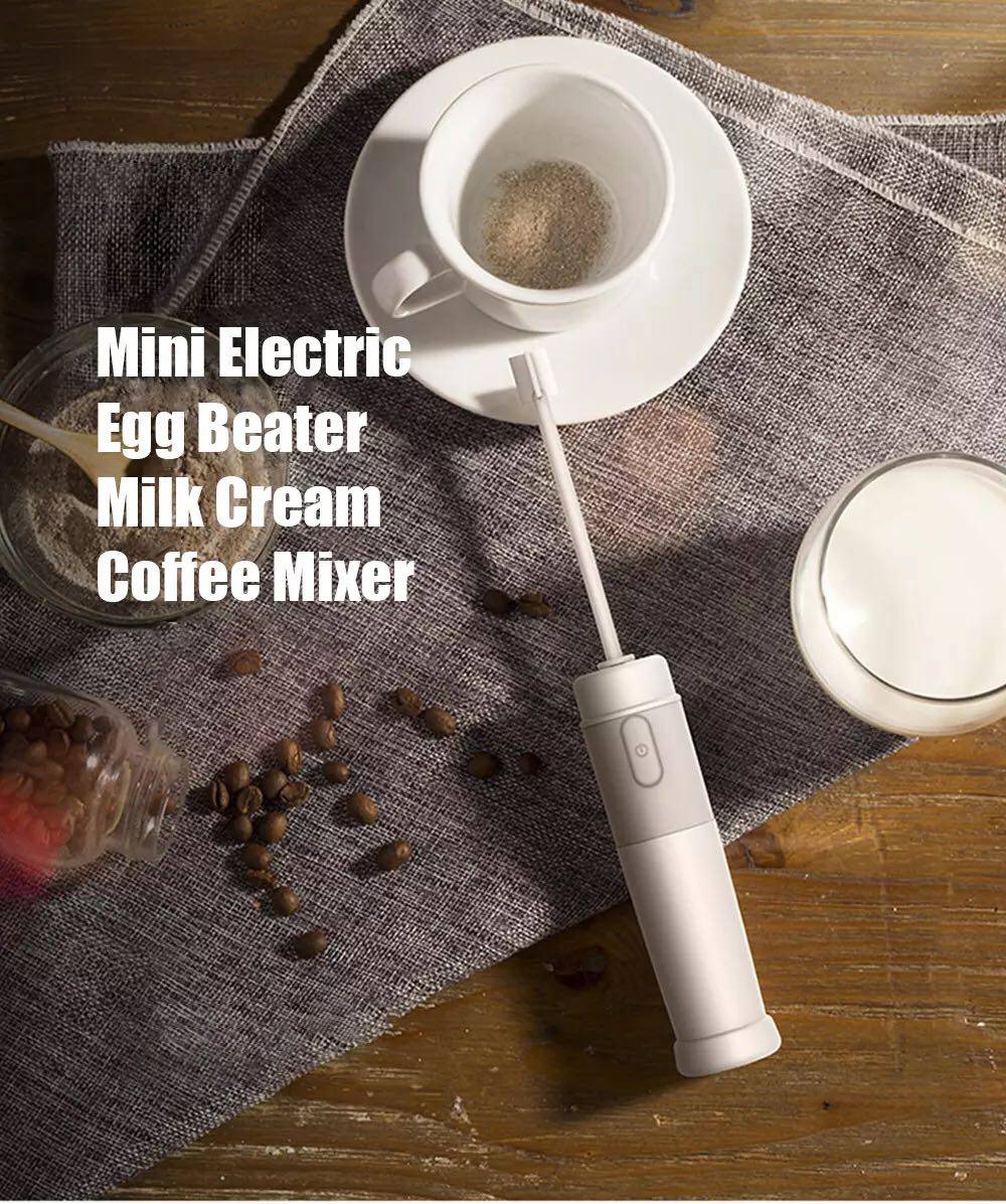 Deerma DEM-JB01 Electric Wireless Egg Whisk For Blending Whisking Beating Stirring Cooking Baking - White