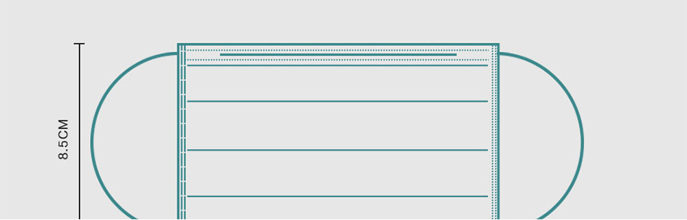 50PCS/box Disposable Kids Mask Bacteria Proof Ear Loop 3-Layers Anti-dust for Children Age 7 And Above- White