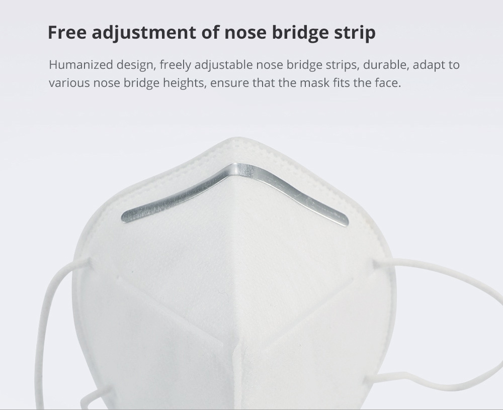 40pcs KN95 Face Masks With CE Approved Same Protection as KF94 FFP2 For PM 2.5 Anti Infection Dust Pollution Allergy Haze - White