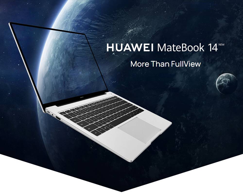 HUAWEI MateBook 14 2020 Laptop Intel Core i7-10510U Quad Core 14" IPS Screen 2160x1440 GeForce MX250 Windows 10 16GB RAM 512GB SSD - Silver