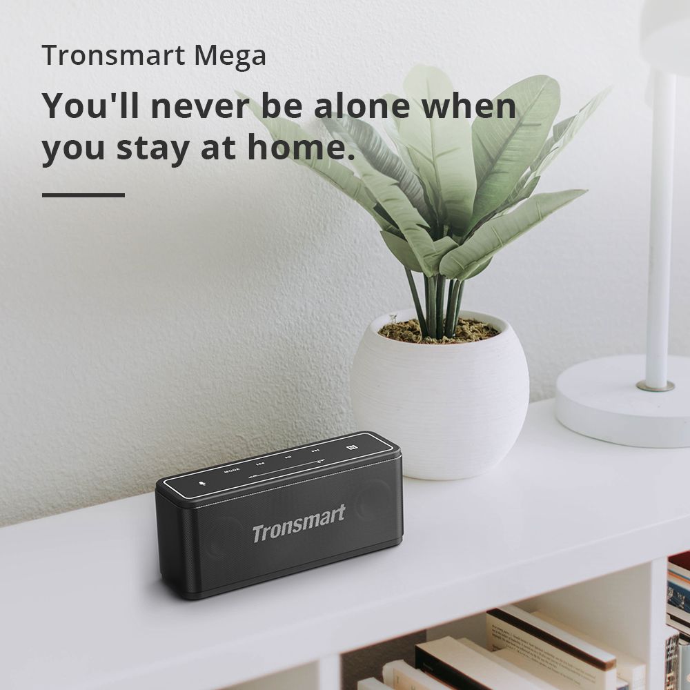 Tronsmart Element Mega SoundPulse™ Bluetooth 5.0 reproduktor s výkonným 40W maximálnym výstupom 3D digitálny zvuk TWS intuitívne dotykové ovládanie - čierny