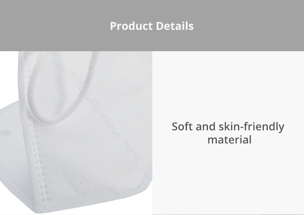 40pcs KN95 Face Masks With CE Approved Same Protection as KF94 FFP2 For PM 2.5 Anti Infection Dust Pollution Allergy Haze - White