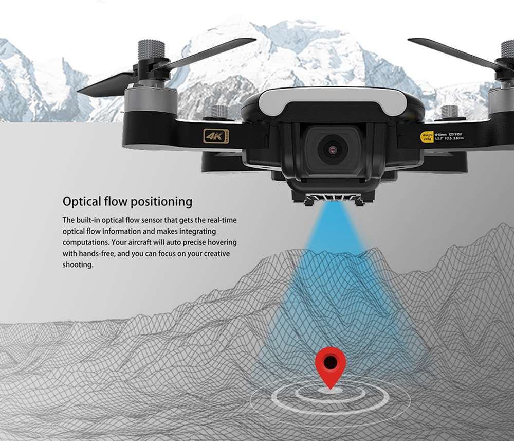 MJX Bugs B7 4K 5G WIFI GPS Drone RC pliable avec caméra Flux optique Positionnement RTF - Trois batteries