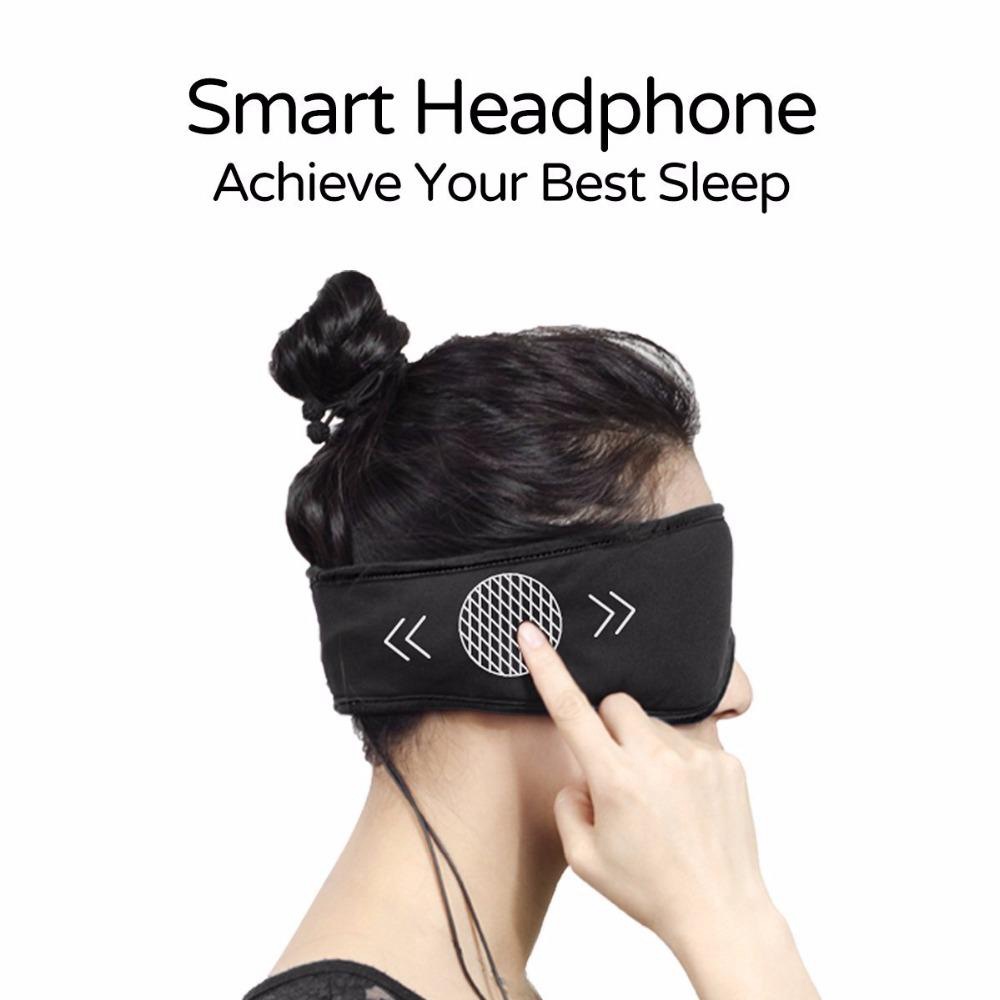 Sleepace Sleep Noise Cancelling Headphones Eye Mask Size L Black