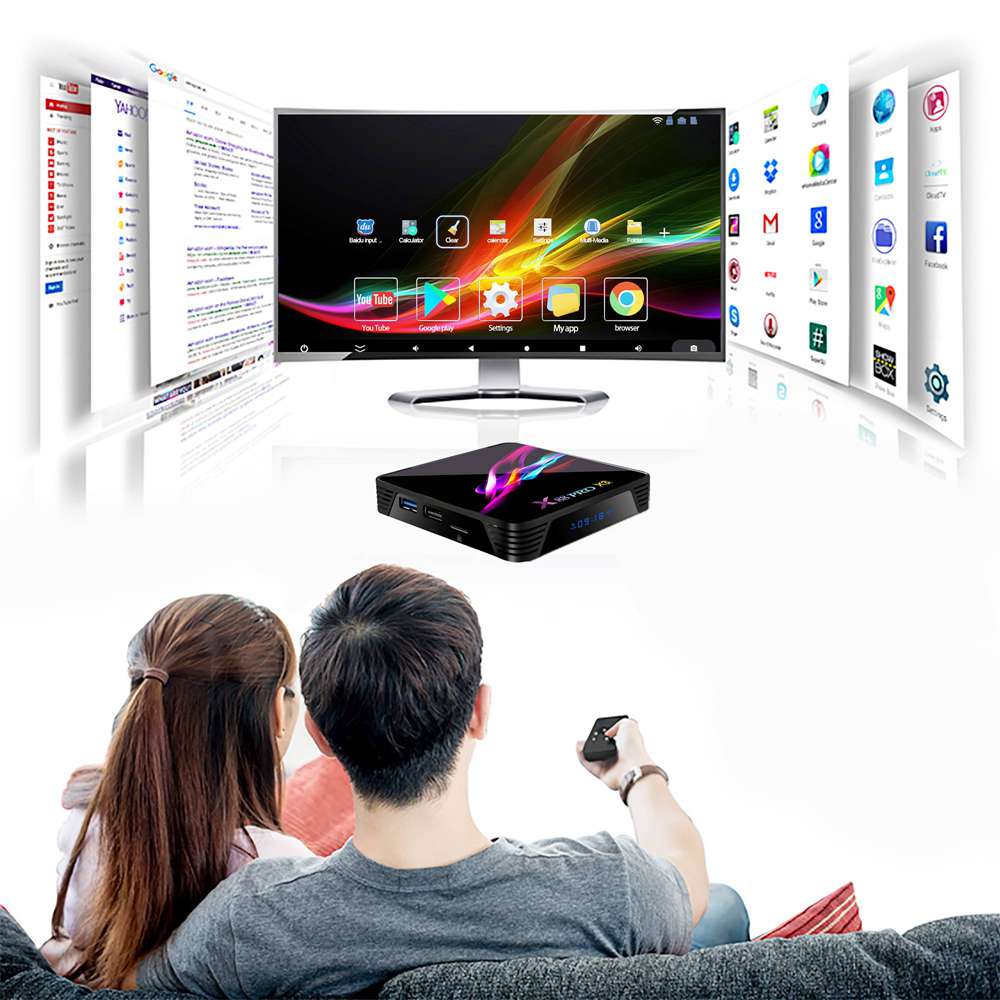 X88 PRO X3 Amlogic S905x3 4GB/32GB 8K Video Decode TV Box with OTA Youtube 2.4G+5.8G WiFi Bluetooth 1000Mbps LAN USB3.0 HDMI 2.1 - Black