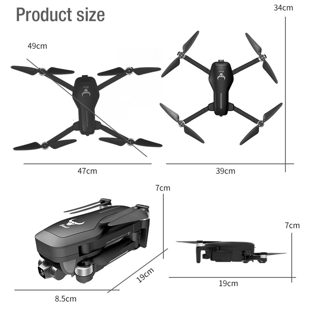 ZLRC Beast SG906 Pro 5G WIFI FPV With 4K HD Camera 2-Axis Gimbal Optical Flow Positioning Brushless RC Drone One Battery - Black