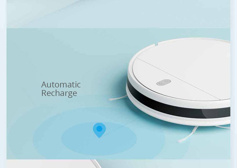 Chinese Version Xiaomi Mijia G1 Robot Vacuum Cleaner 2200pa Suction 200ml Electric Control Tank APP Remote - White