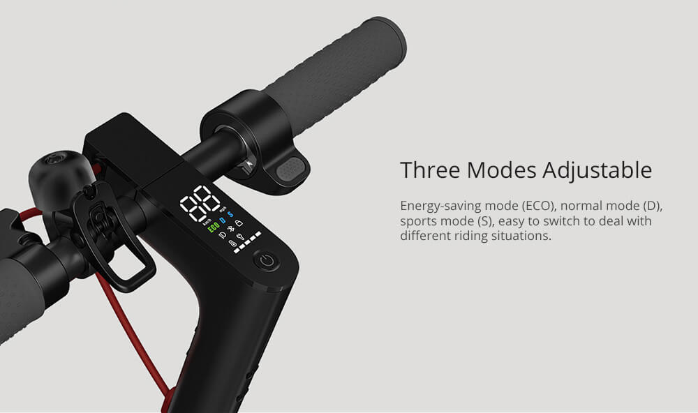 Xiaomi Mijia Elektrische scooter 1S Opvouwbare elektrische scooter 8.5 Inch-band 250W borstelloze motor tot 30 km bereik Max. Snelheid 25 km / u Smart Display Dual Brake CN-versie - Zwart