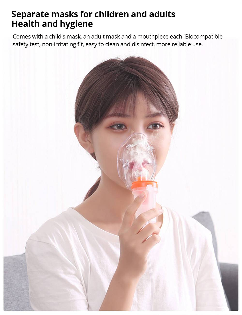 ANDON Portable Medical Compression Nebulizer Mute Adjustable Atomization Rate Suitable For Bronchitis Pneumonia Asthma From Xiaomi Youpin - White