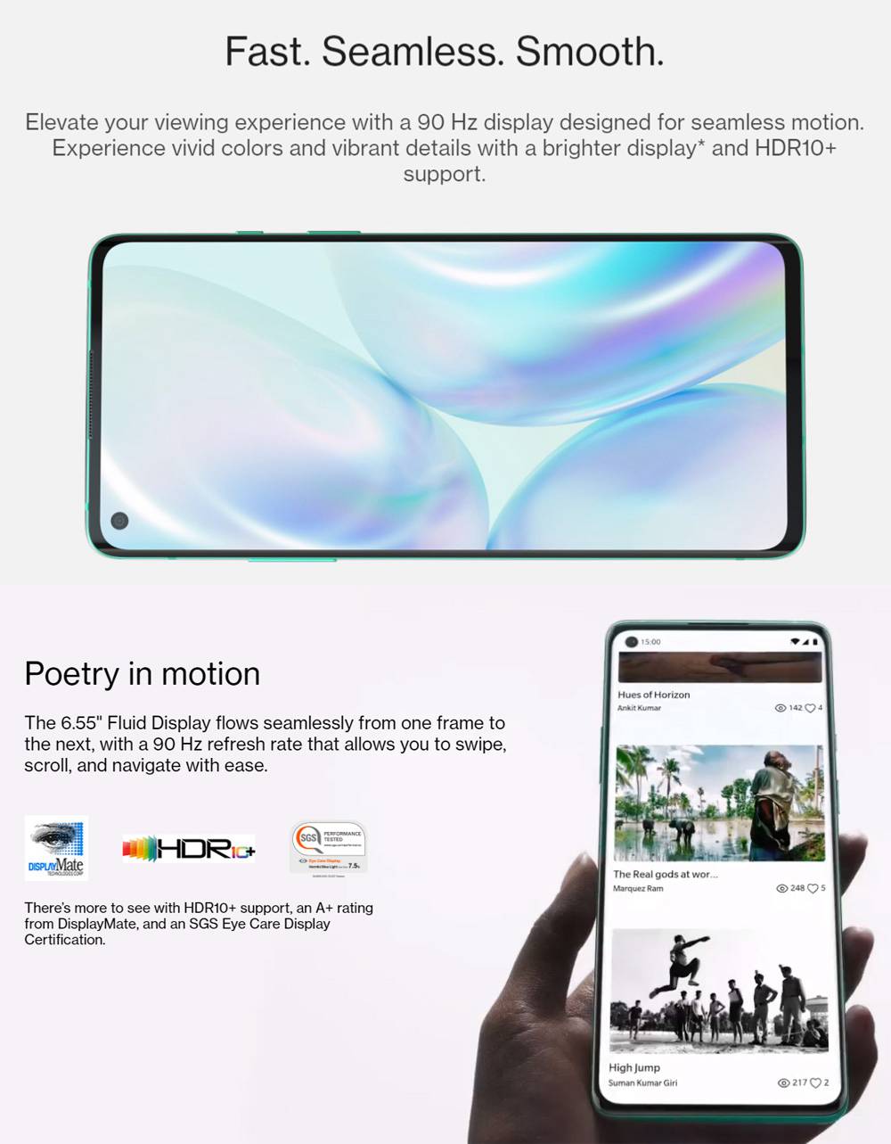 OnePlus 8 6.55 Inch Screen 5G Smartphone Qualcomm Snapdragon 865 Octa Core 8GB RAM 128GB ROM Android 10.0 Dual SIM Dual Standby Global ROM - Glacial Green
