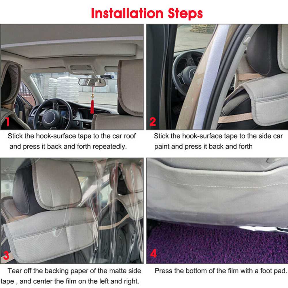 1 Set Car Isolation Film,Car Isolation Screen Taxi Isolation Film Plastic Anti-Fog Full Surround Protective Cover Net Cab Front and Rear Row PVC Curtain for Driver and Passenger