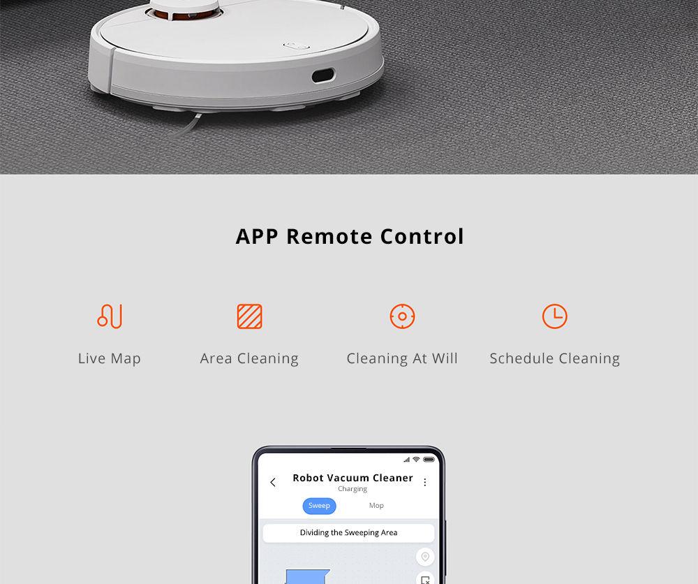 Xiaomi Mijia Pro STYJ02YM Robot Vacuum Cleaner LDS Version 2100pa Intelligent Electric Control Water Tank Three Cleaning Modes - White