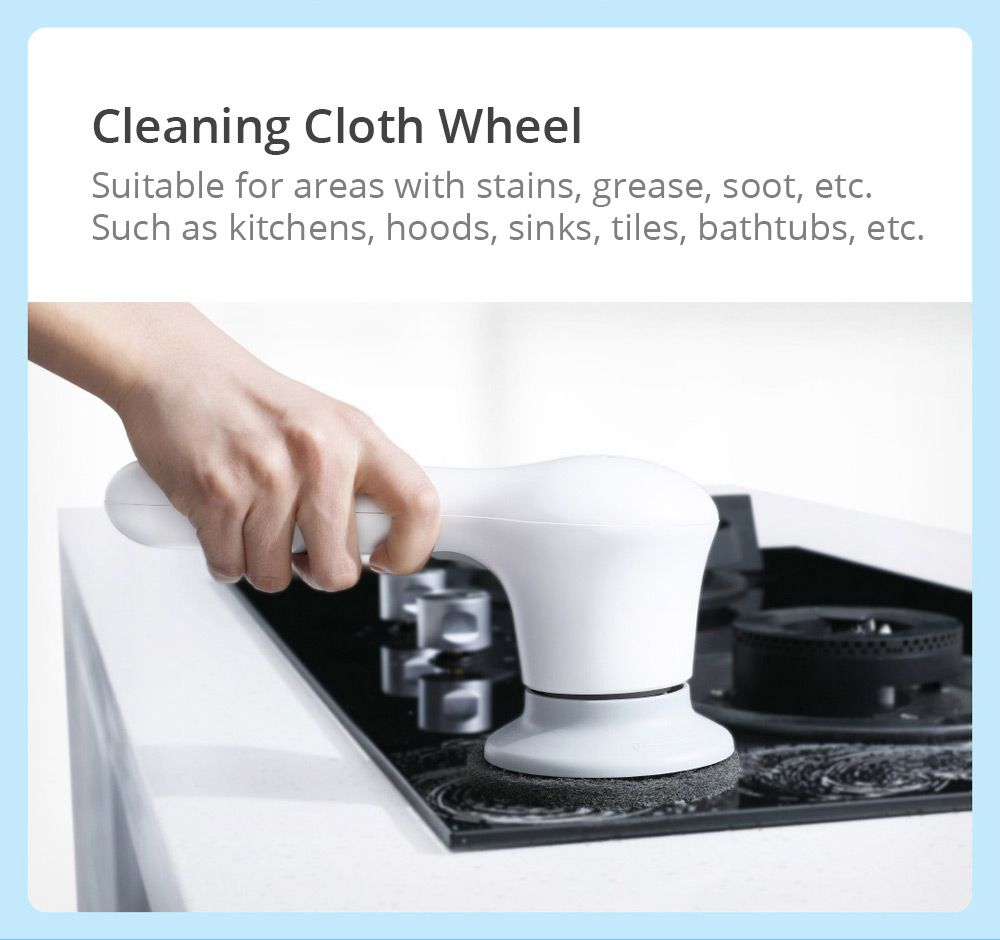 Shunzao PCH2-C Handheld Intelligent Kitchen Cleaning Machine IPX7 Waterproof Chargeable Remove Stubborn Stains Range Hood Bathtub - White