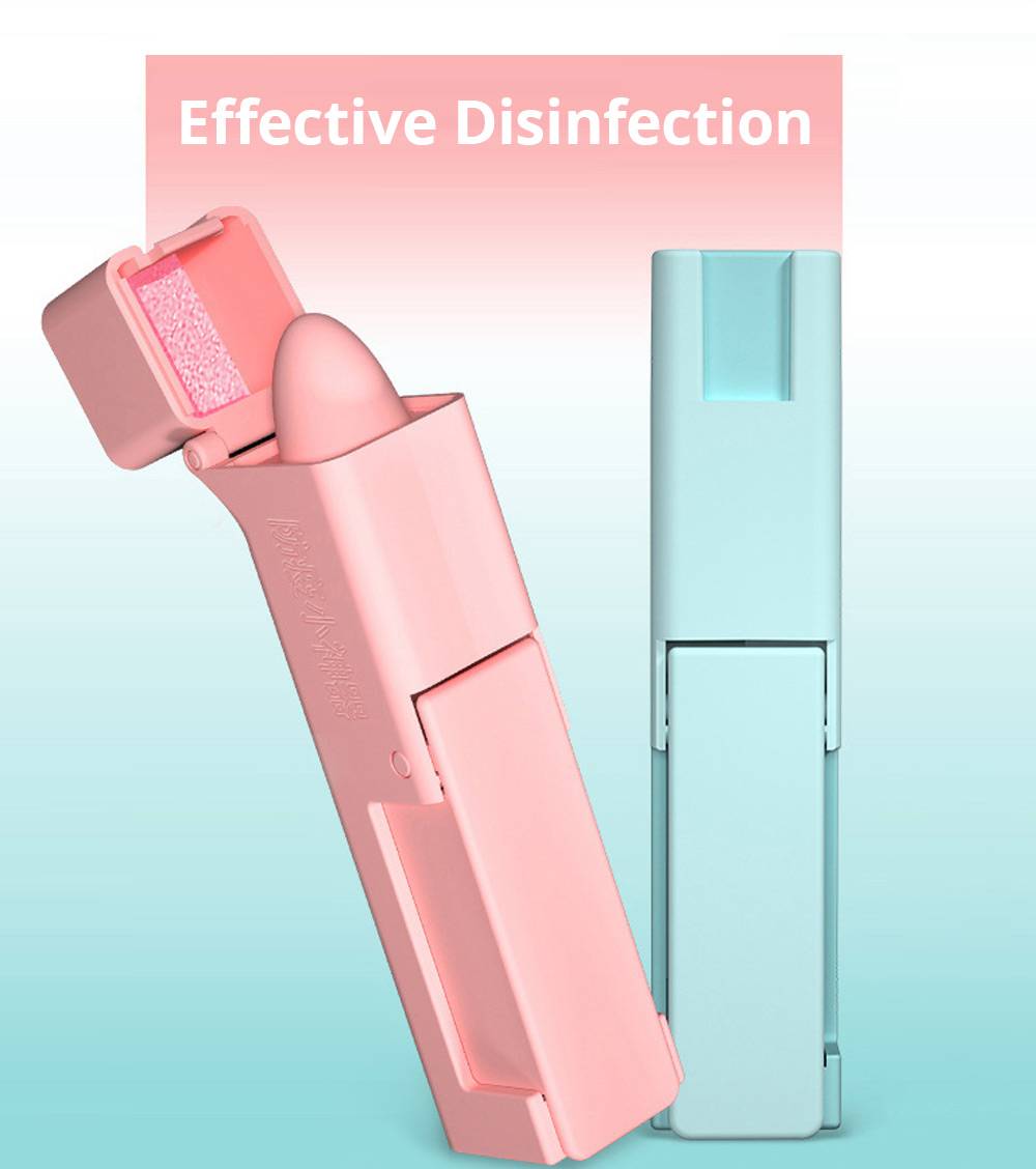 Portable Virus Isolation Tool Contains Disinfectant Avoid Touching Travel Safety English Version - Blue