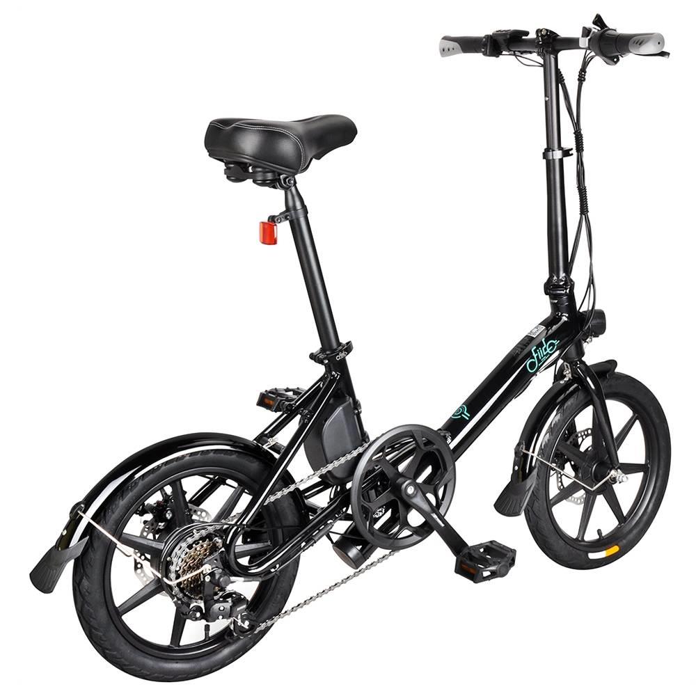 FIIDO D3S Folding Moped Electric Bike Gear Shifting Version City Bike Commuter Bike 16 inch Tires 250W Motor Max 25km/h SHIMANO 6 Speeds Shift 7.8Ah Battery - White