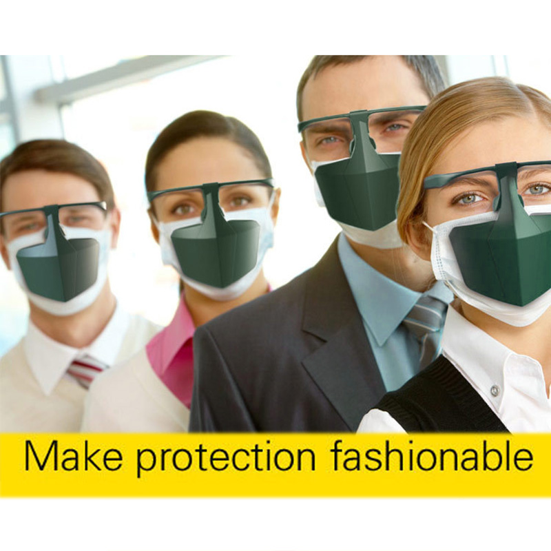 Reusable Face-Shielding Protective Face Mask Anti-Fog Anti-Splash Anti-Fog Dust Isolating Face Shield Protective Equipment -Random Color