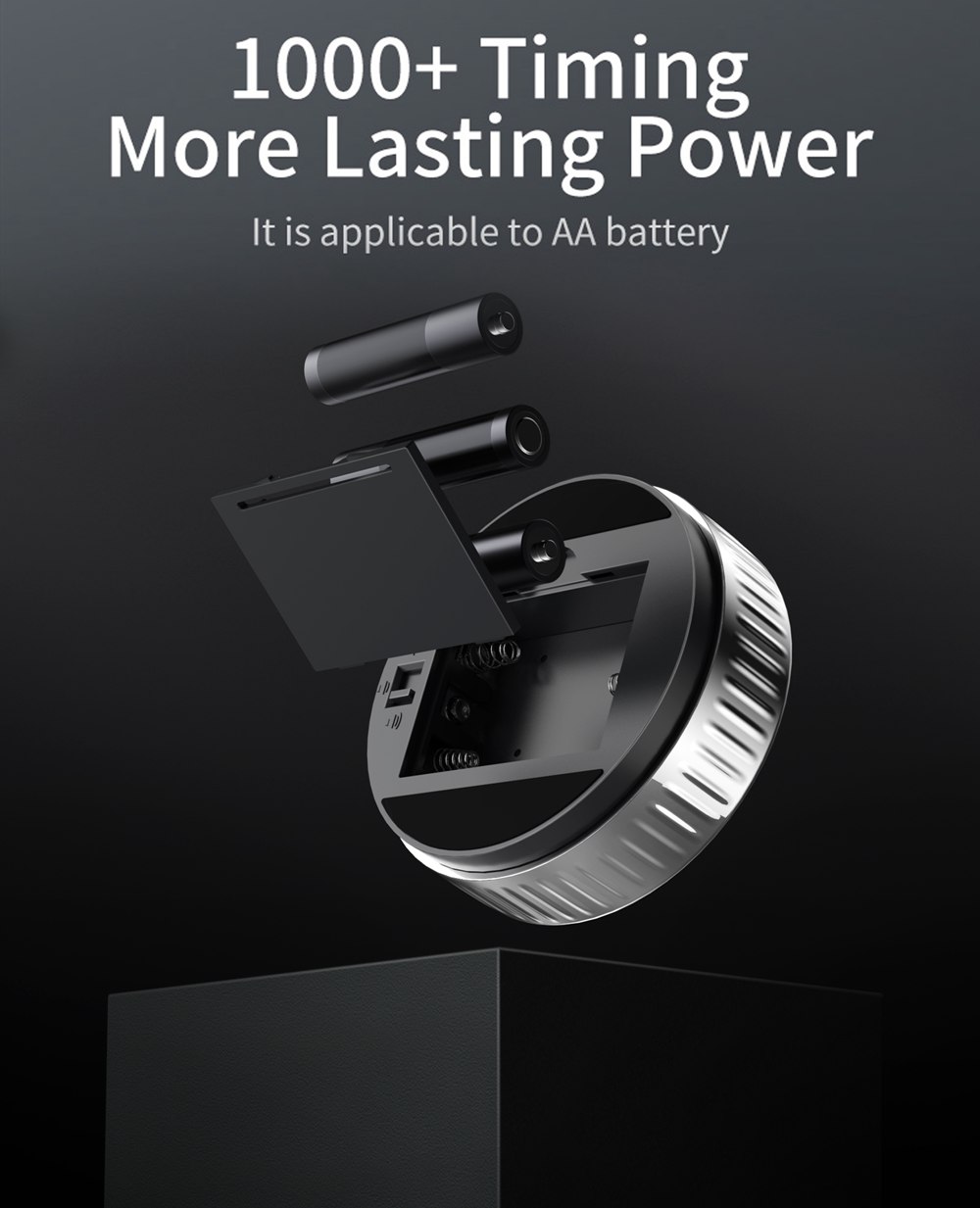 Homimin Round Magnetic Timer LCD Display Beep Alarm Max Setting 99 Minutes For Kitchen Cooking Reminder - Black