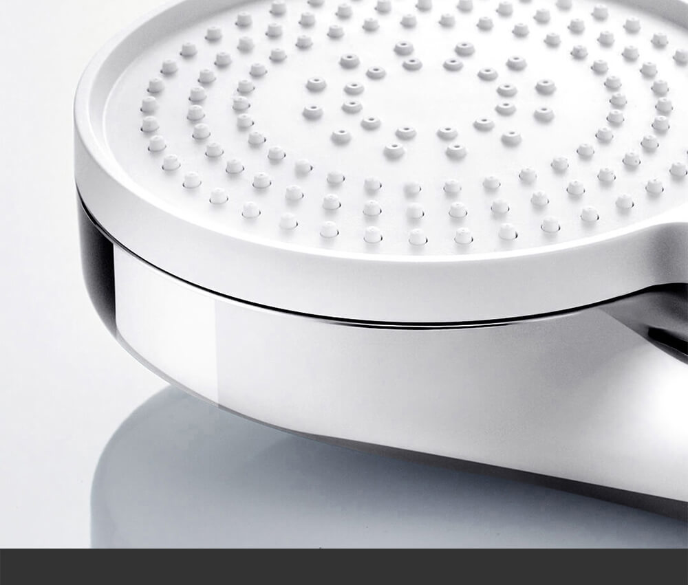 OPPLE Pressurized Handheld Shower Set Punch-Free Adsorption Three-speed Mode Adjustable Automatic Charging One-click STOP Button - White