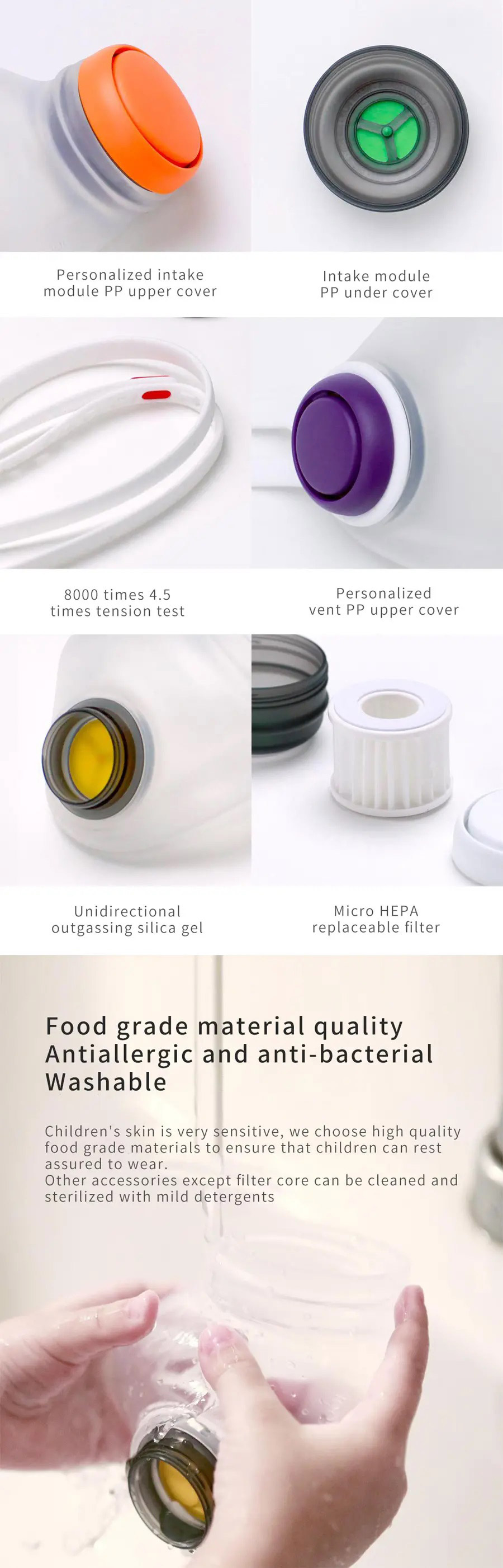 Woobi Play Children Anti-Pollution Mask Reusable Washable F95 4-Layers Filter 95% Anti PM2.5 Safe Clean Breathing Mask From Xiaomi Youpin