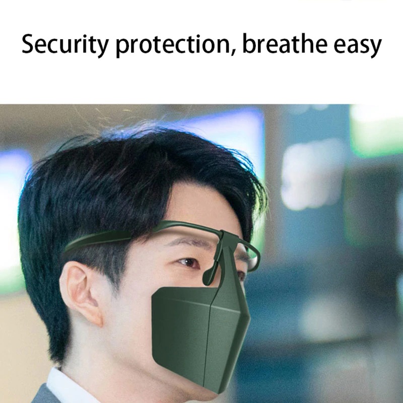 Reusable Face-Shielding Protective Face Mask Anti-Fog Anti-Splash Anti-Fog Dust Isolating Face Shield Protective Equipment -Random Color