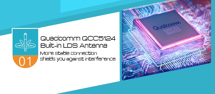 233621 Zen Active Noise Canceling TWS Earbuds Quaclcomm QCC5124 Bluetooth 5.0 aptX AAC cVc Hi-Fi Sound IP54 Independent