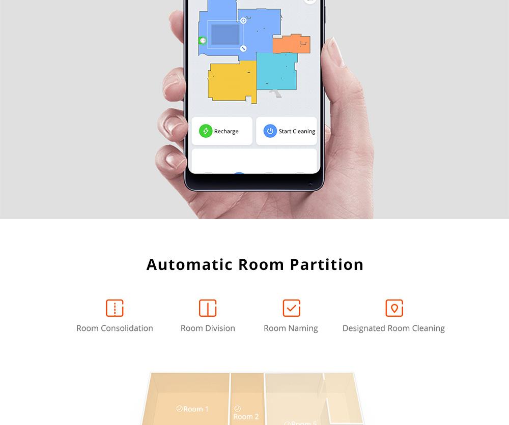 Xiaomi Mijia Pro STYJ02YM Robot Vacuum Cleaner LDS Version 2100pa Intelligent Electric Control Water Tank Three Cleaning Modes - White