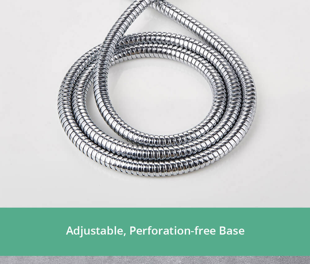 OPPLE Pressurized Handheld Shower PVC Hose 1.5 Meters Explosion-proof Anti-stress - Silver